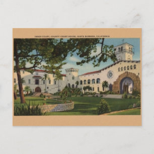 Postal Vintage Papais noeis Barbara County Court - Cartão