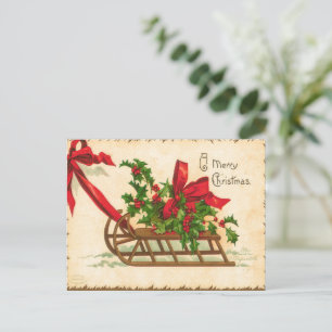 Postal Vintage Um Feliz Cartão De Natal