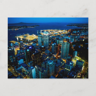 Postal Vista da cidade de Auckland da Torre Céu - Cartão