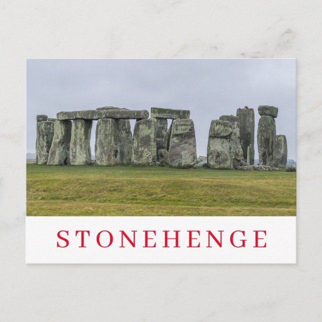 Postal Vista do círculo de pedras de Stonehenge em cartão (Frente)