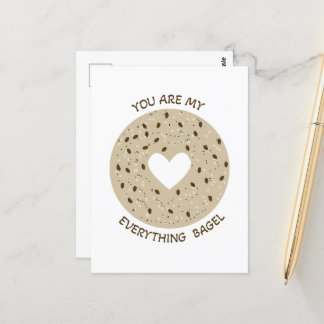 Postal Você é meu bagel de tudo - Cartão de Namorados eng