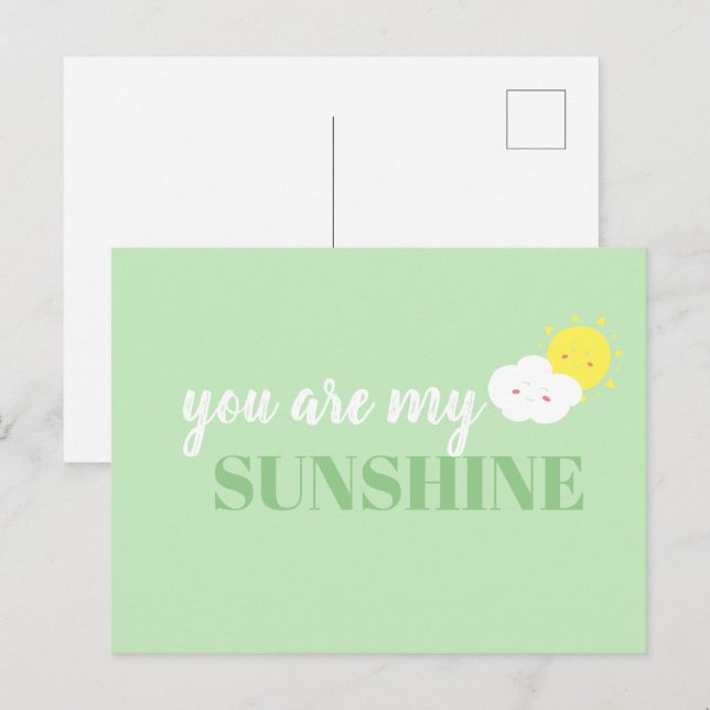 Postal Você É Meu Cartão Verde Sunshine (Frente/Verso)