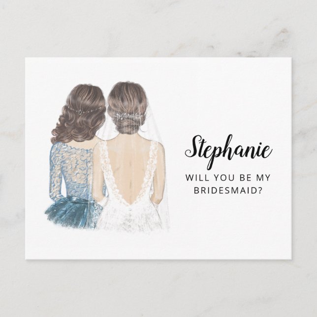 Postal Você Será Meu Cartão De Posto De Proposta Da Bride (Frente)