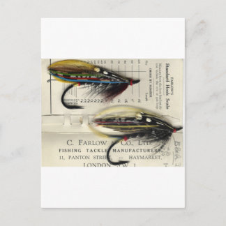 Postal Voo Salmão Clássico no cartão