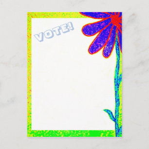 Postal VOTO da flor selvagem! cartão
