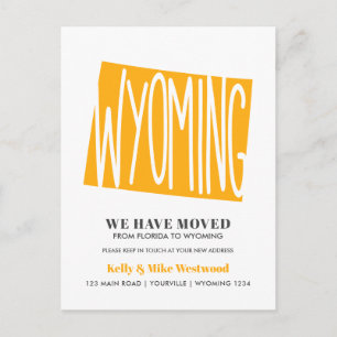 Postal Wyoming Mudamos o novo endereço Novo Cartão Post