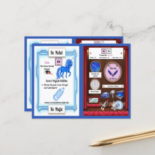 Postal Xena - Cartão de Jogo do Xênon Horn Unicorn