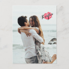 Postal XOXO Kiss Adicione sua foto personalizada Cartão p