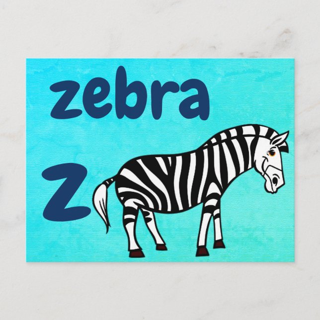 Postal z - cartão flash zebra (Frente)