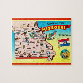 Postcard Map Jigsee Quebra-cabeça