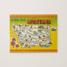Postcard Map Jigsee Quebra-cabeça
