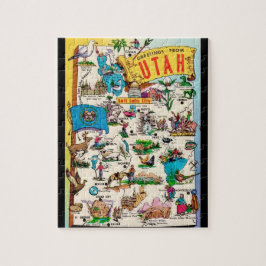 Postcard Map Jigsee Quebra-cabeça