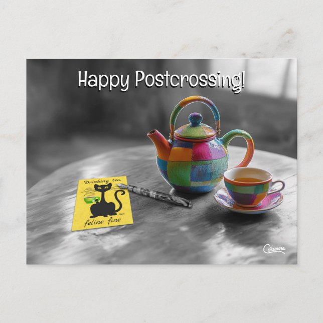 Postcross Tea - Cartão postal (Frente)