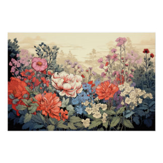 PÔSTER きれいな色とりどりの花
