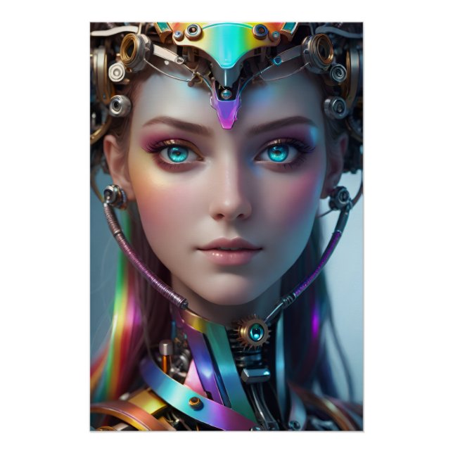 PÔSTER クロマティック・アンドロイド・ポートレート — 輝くSFの世界 (Frente)