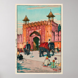 Poster ジャイプールのアジュメール門, porta