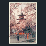 Pôster 上 野 園, florescências de cerejeira no Parque Ueno,<br><div class="desc">吉 田 Hiroshi Yoshida (19 de setembro de 1876 - 5 de abril de 1950) era um pintor japonês do século 20 e um pintor de madeira. Ele é considerado um dos maiores artistas do estilo shin-hanga, e é notado especialmente por seus excelentes impressões paisagísticos. Yoshida viajou amplamente, e foi...</div>