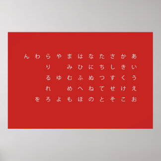 POSTER 五十音（ひらがな）