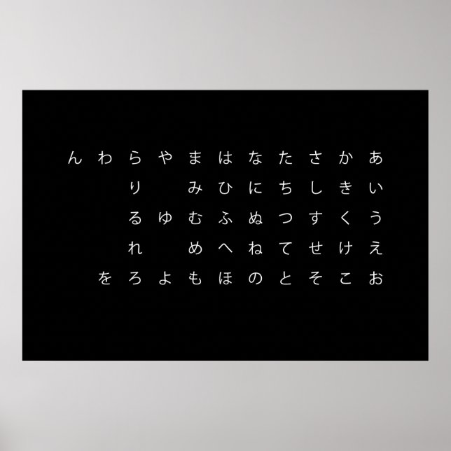 POSTER 五十音（ひらがな） (Frente)