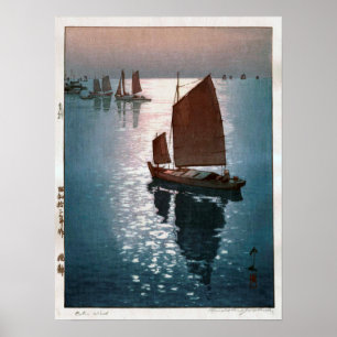Pôster 凪静, vento calmo do 吉田博, Hiroshi Yoshida,