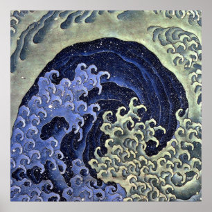 Pôster 北 斎 波, 北 斎 Hokusai Wave, Hokusai