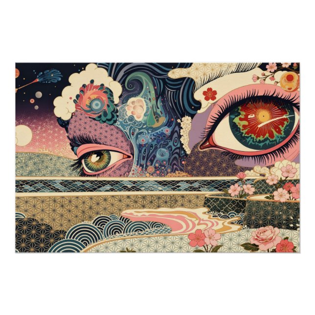 PÔSTER 和柄抽象画アート (Frente)