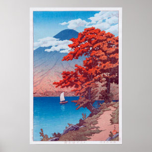Poster 日光中禅寺湖, lago Chûzenji em Nikkô, Hasu