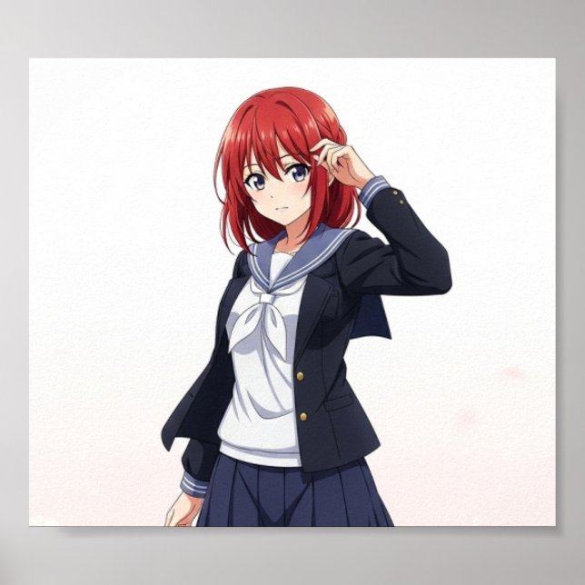 POSTER 日本のアニメ風女子キャラクター (Frente)