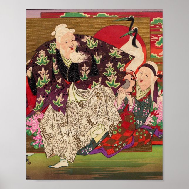 Poster 日本の伝統的な絵画 Japanese traditional paintings (Frente)