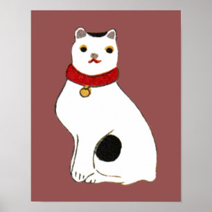 Pôster 日本の猫の人形, boneca do gato japonês