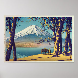 Pôster 晩秋の富士山, Monte Fuji no outono, Hasui Ka