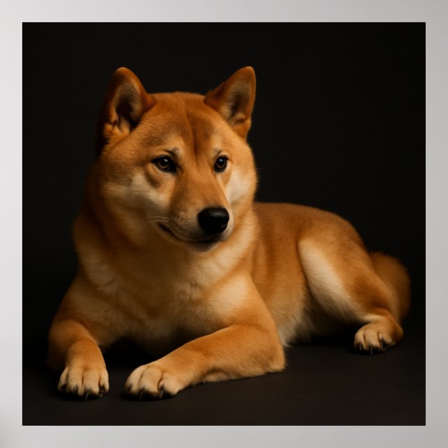 Poster 柴犬ポートレート Shiba Inu Art (Frente)
