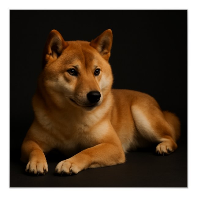Pôster 柴犬ポートレート – Shiba Inu Art Glossy (Frente)