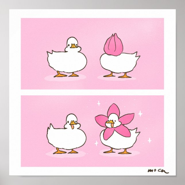 POSTER 桜もちもちアヒル  (Frente)