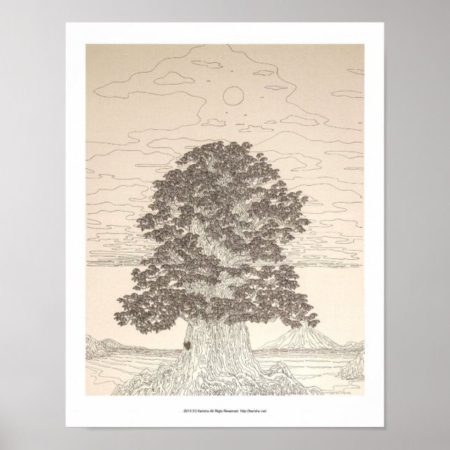 POSTER 海 辺 の 大 木 (Frente)