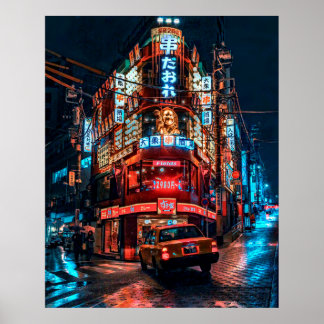 POSTER 渋谷の居酒屋とタクシー2Lサイズ 