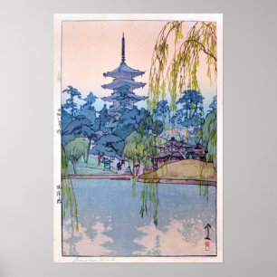 Pôster 猿澤池, lagoa de Sarusawa, Hiroshi Yoshida, Woo