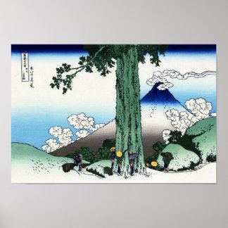 PÔSTER 甲 州 三 越, 北 斎