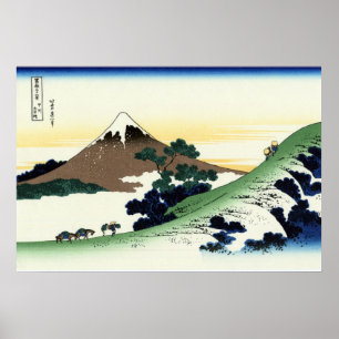 Poster 甲 州 犬 目 峠, 北 斎 Ver o Monte Fuji do I