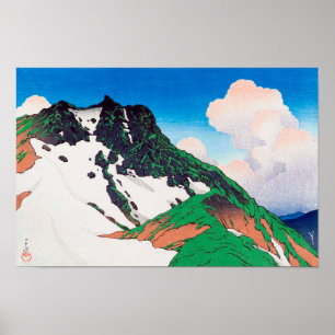Poster 白馬旭岳, pico de Asahi visto de Mt. Hakuba, H