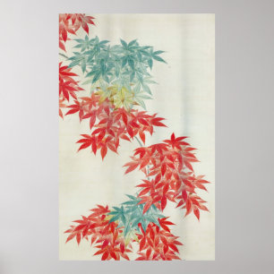 Pôster 紅葉, árvore de bordo japonês do 其一, Kiits