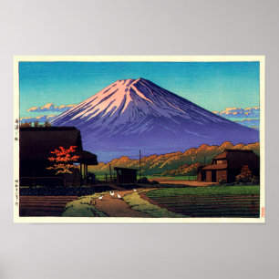 Poster 船津の富士, Monte Fuji de Funatsu, Hasui Kawa