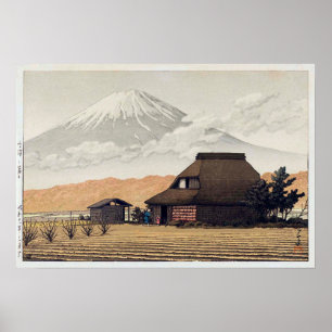 Pôster 鳴沢の富士, Monte Fuji de Narusawa, Hasui Kaw