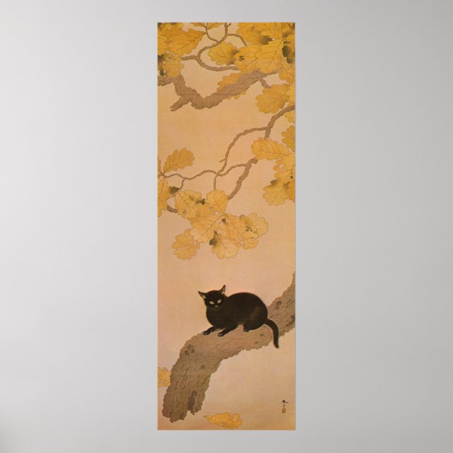 Poster 黒 猫, 春 草 Gato Negro, Shunsō (Frente)