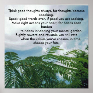 Poster 001 mimosacloudsky, pensa bons pensamentos