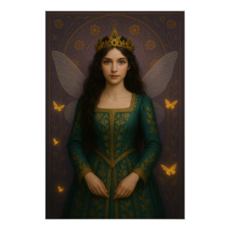 Pôster 003_A fairy princess in emerald green.
