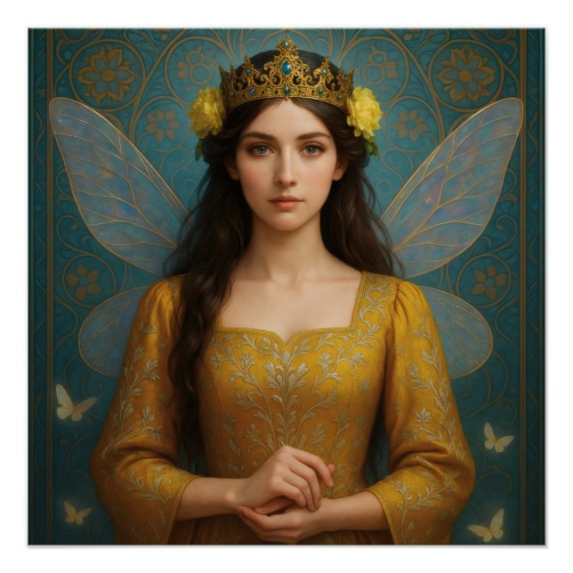Pôster 007_A fairy princess in golden yellow.  (Frente)