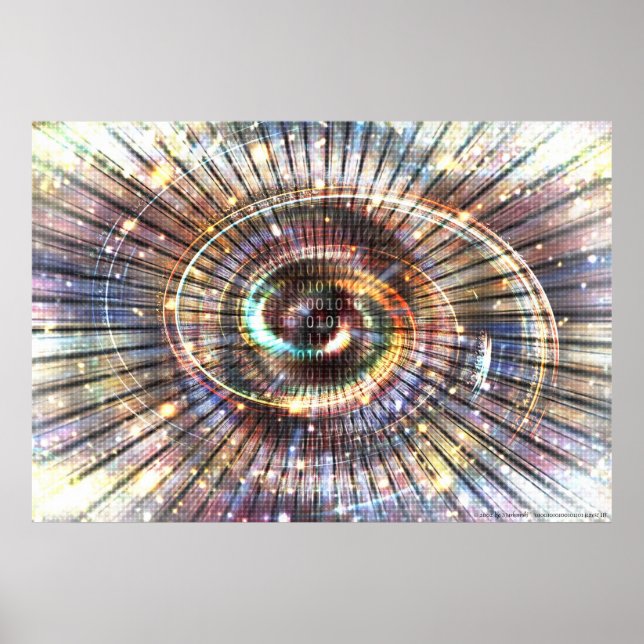 Pôster 0100101010010101 (parte 2) | Ciberespaço binário d (Frente)