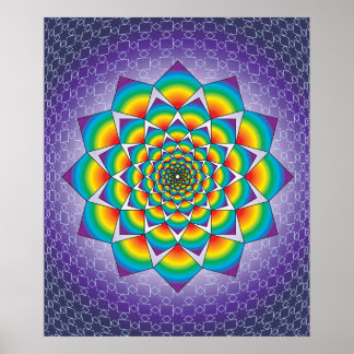 POSTER 04 SWIRLING SQUARES MANDALA