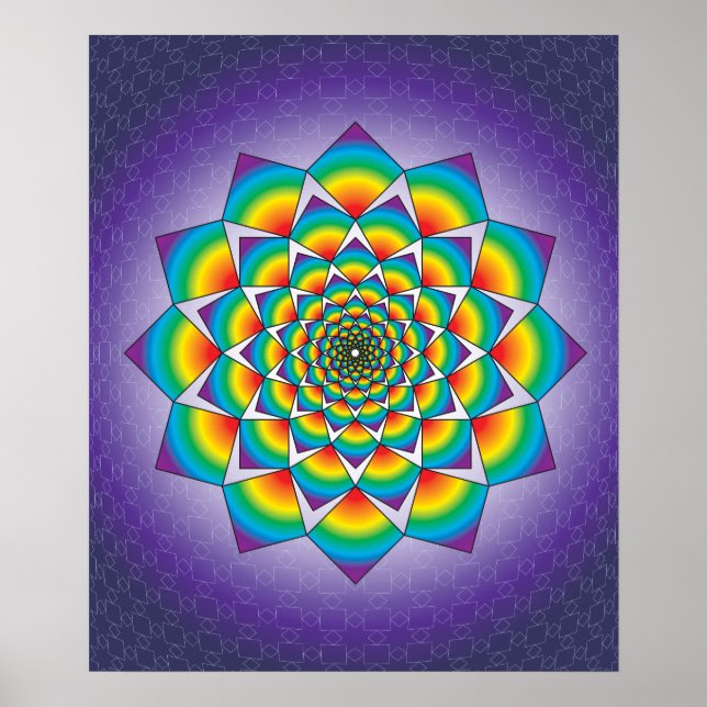 POSTER 04 SWIRLING SQUARES MANDALA (Frente)